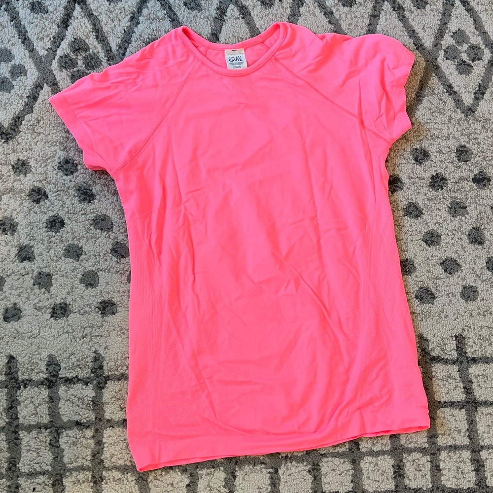 Athleta Girl hot pink short sleeve shirt, Size XXL/16